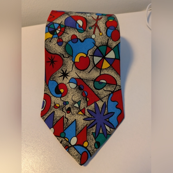 Other - MFA Boston Silk Tie Vintage Joan Miro Style Surrealist Art Print MCM Host Pick